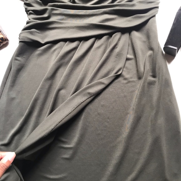 Vince Camuto Olive Green One-Shoulder Dress - Picture 4 of 8